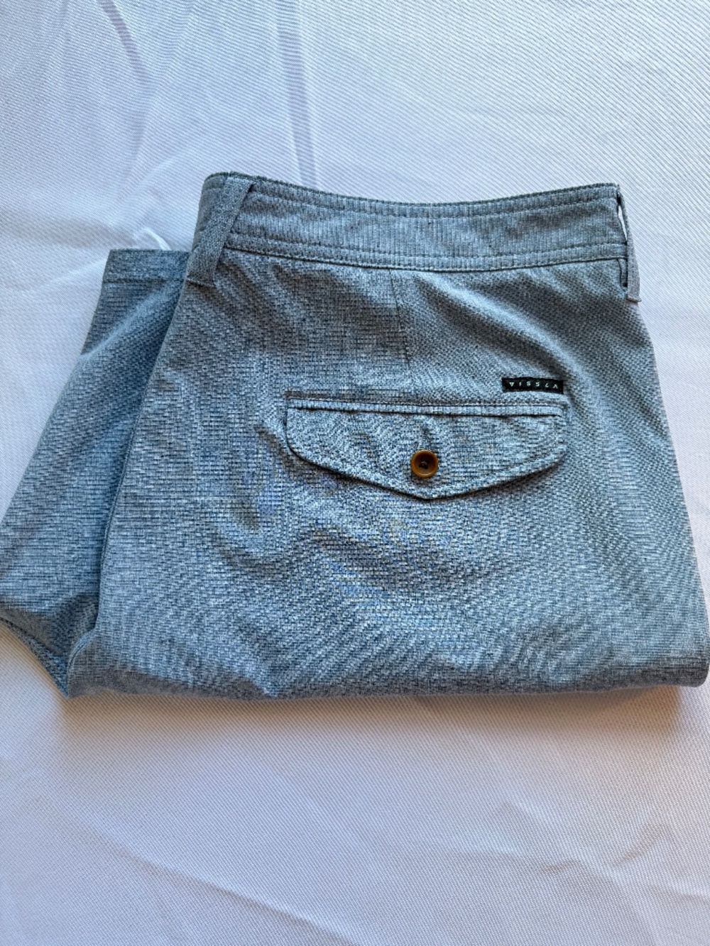 Vissla Upcycled Poly Cotton Stretch Board Shorts Blue Mens 38